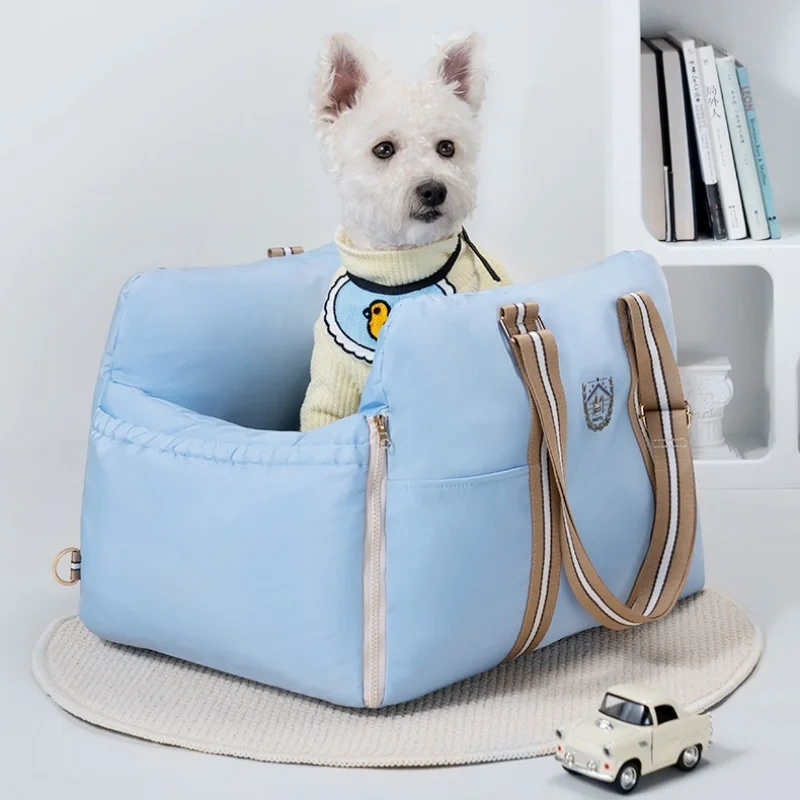 Dog Carrier bag for Small Dogs Rabbit cat pet car seat soft sided dog Bag car pet carrier pet carrier tote bag blue