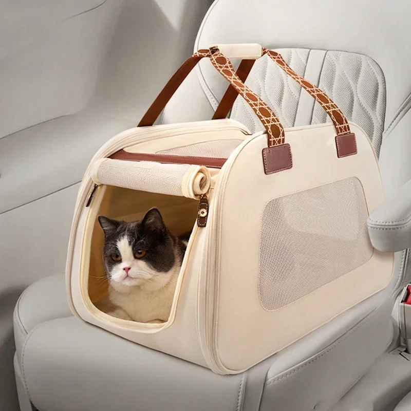 Cat Travel Bags Pet Carrier Dog Bag Space Cat Backpack Carrier Cat Transport Car Kennel Portable Room Handbag Car Backseat Bag