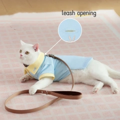 Pet Dog Polo Shirts Breathable Cotton pet dog polo dress Pullover - Button Up Collar Polo for Small Dogs pet polo skirt clothes