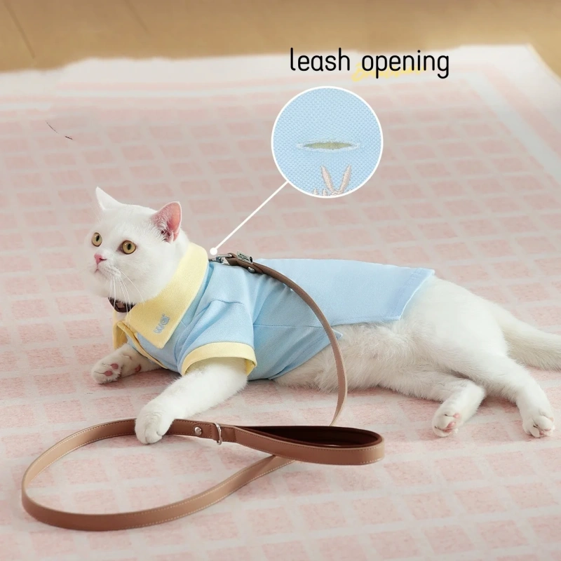 Pet Dog Polo Shirts Breathable Cotton pet dog polo dress Pullover - Button Up Collar Polo for Small Dogs pet polo skirt clothes