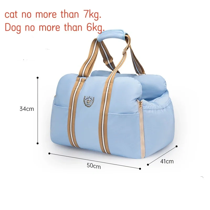 Dog Carrier bag for Small Dogs Rabbit cat pet car seat soft sided dog Bag car pet carrier pet carrier tote bag blue