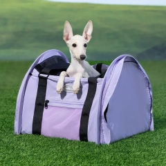 Pet soft sided Carrier Bag Outdoor large capacity Foldable cat bag dog breathable Airline-Approved Pet Bag purple dog carrier
