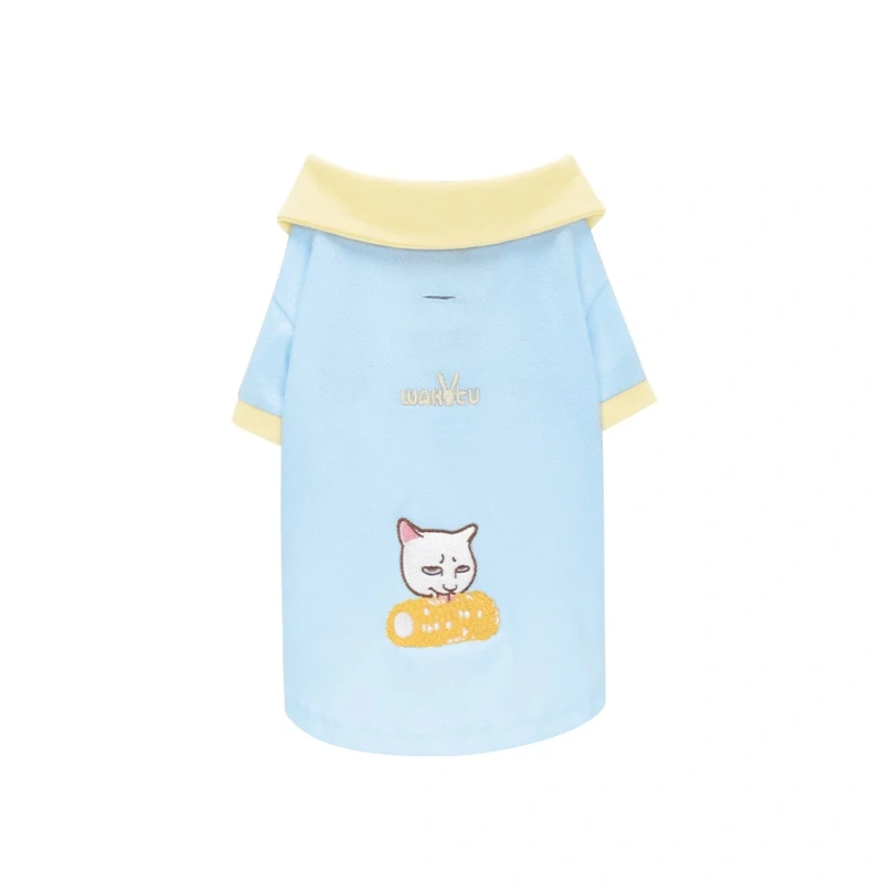 Pet Dog Polo Shirts Breathable Cotton pet dog polo dress Pullover - Button Up Collar Polo for Small Dogs pet polo skirt clothes