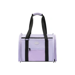 Pet soft sided Carrier Bag Outdoor large capacity Foldable cat bag dog breathable Airline-Approved Pet Bag purple dog carrier