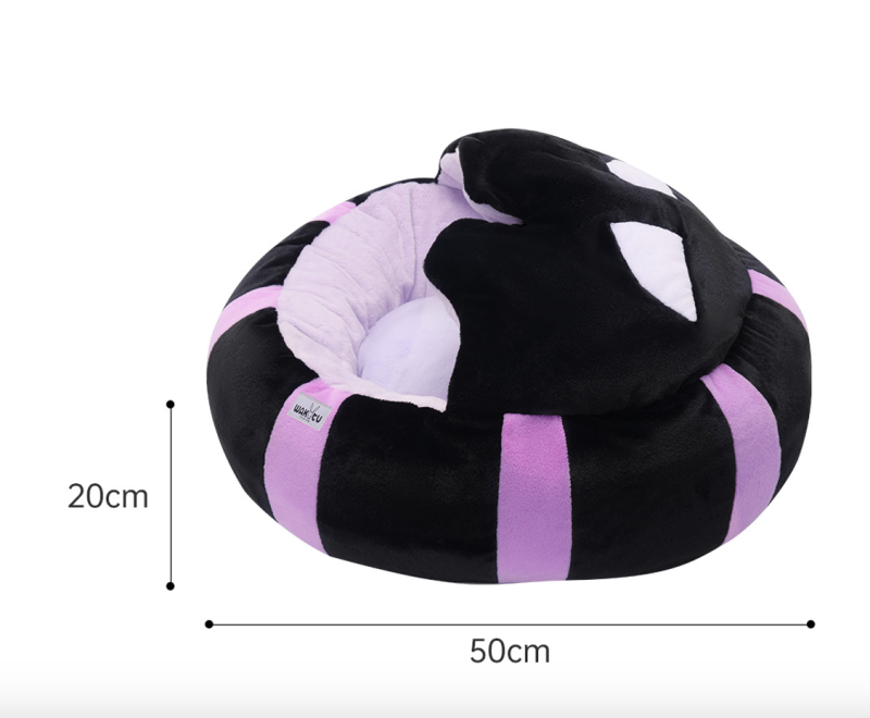 Flocked Seashell Cat Nest