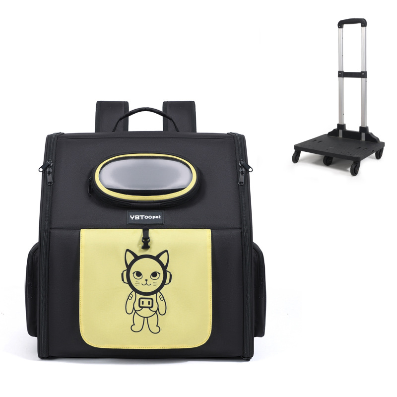 Outdoor Car Cat Bag Multifunctional Rolling Pet Carrier Large Capacity Breathable Pet Luggage