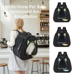 Cat Ear Design Pet Backpack with Large Bubble Window Custom Logo OEM ODM Service Durable Pet Backpack