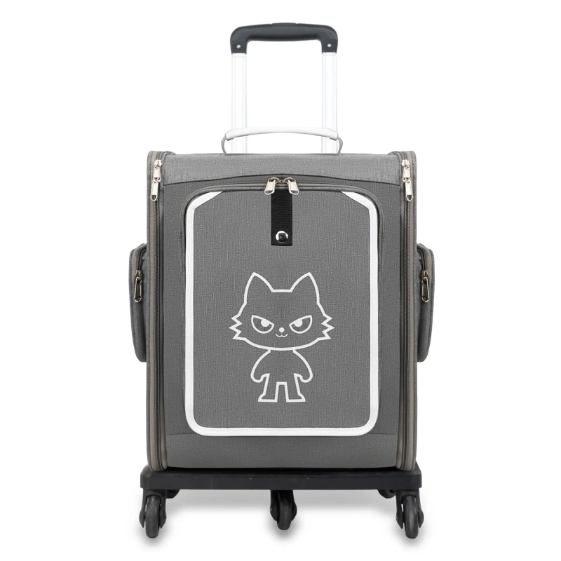 Multifunctional pet cat bag Large capacity outdoor travel pet backpack with tie rod breathable fat cat bag