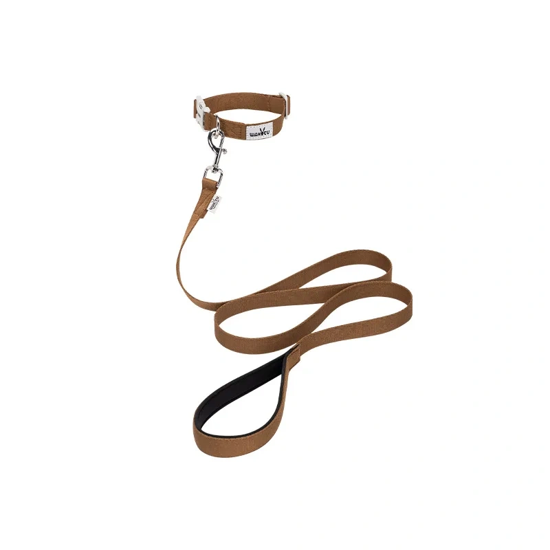 Dog Collar and Leash Set Lightweight cotton Pet Leash with Padded Handle heavy duty collar and leash for Small Medium large Dogs