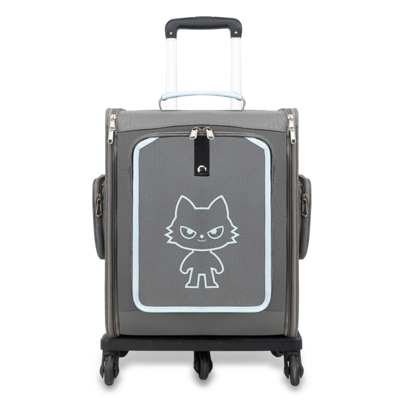 Multifunctional pet cat bag Large capacity outdoor travel pet backpack with tie rod breathable fat cat bag