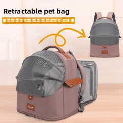 Cat Bag Portable Travel Cat Backpack Breathable Large Capacity Expandable Pet Backpack