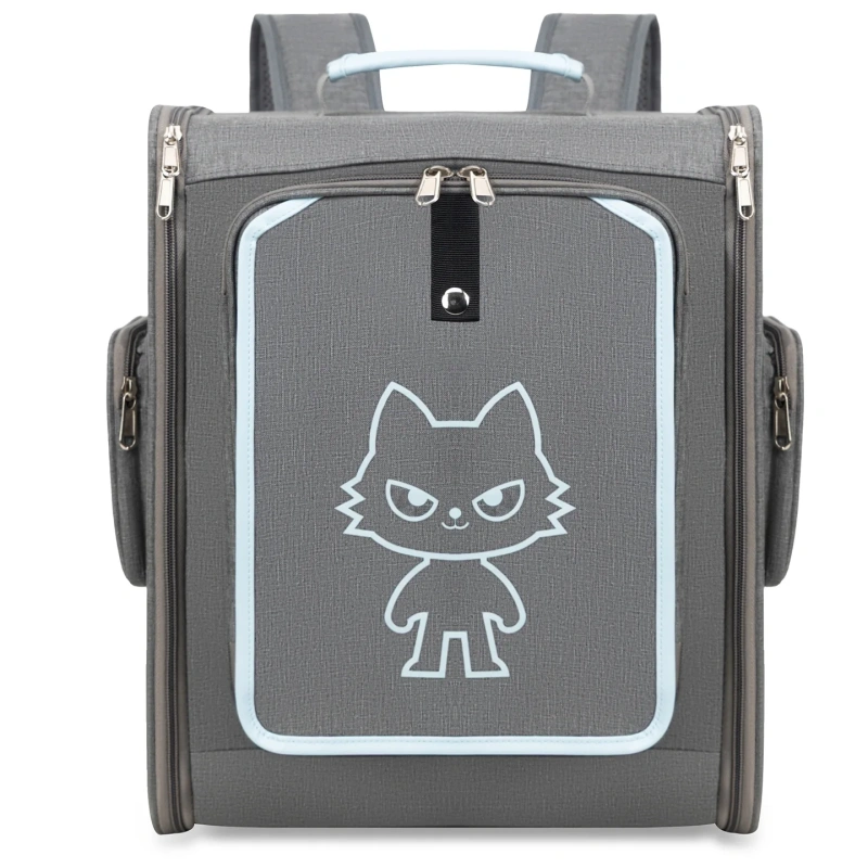 Multifunctional pet cat bag Large capacity outdoor travel pet backpack with tie rod breathable fat cat bag