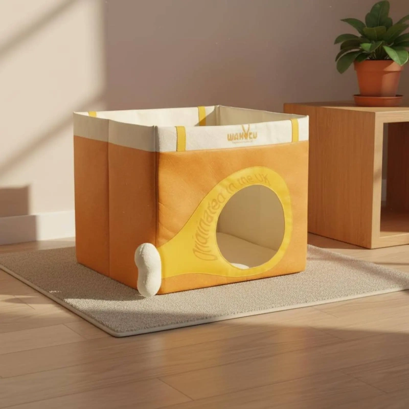 Paper Feline House Large Space Feline Scratch House Pet Furniture Lightweight Tear-Resistant for Indoor