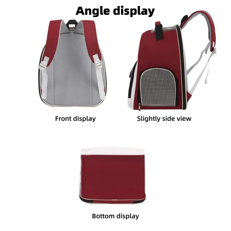 Portable Breathable Large Capacity Cat Backpack Lightweight Foldable Pet Carrier Oxford Cloth Double Shoulder