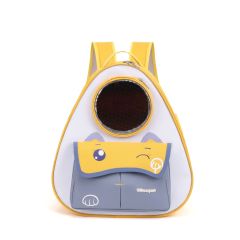 Cheese Cat Backpack Fashion Triangle Pet Carrier Large Capacity Shoulder Bag