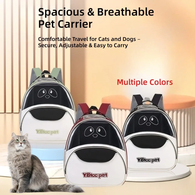 Portable Breathable Large Capacity Cat Backpack Lightweight Foldable Pet Carrier Oxford Cloth Double Shoulder