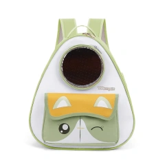 Cheese Cat Backpack Fashion Triangle Pet Carrier Large Capacity Shoulder Bag for Outdoor Travel
