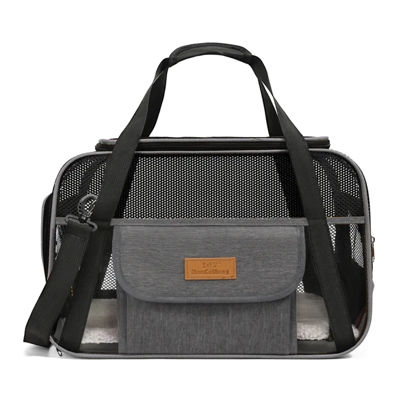 New Breathable Pet Carrier Large Capacity Shoulder Bag Portable Cat Dog Carrier Hollowed-out Cat and Dog Cages Pet Supplies