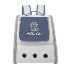 Triple-Sided Breathable Cat Backpack Durable Pet Carrier Sunshade Comfortable Travel-Friendly Double-Shoulder Cat Bag