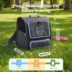 Convertible Pet Carrier Backpack, Large Capacity Handbag & Backpack for Cats and Small Dogs, Breathable Foldable Travel Bag