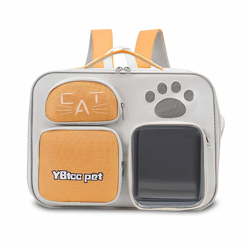 Luxury Custom Foldable Eco-Friendly Designer Breathable Print Zipper Dog & Cat Pet Backpack Travel Carrier