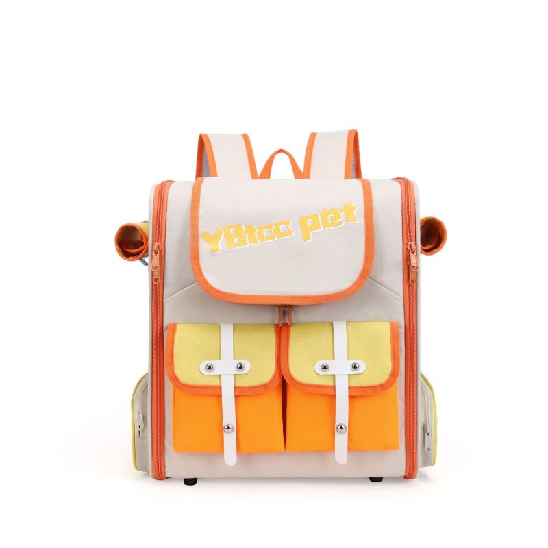 Portable Breathable Cat Backpack Large Capacity Cat Carrier Double Shoulder Pet Bag