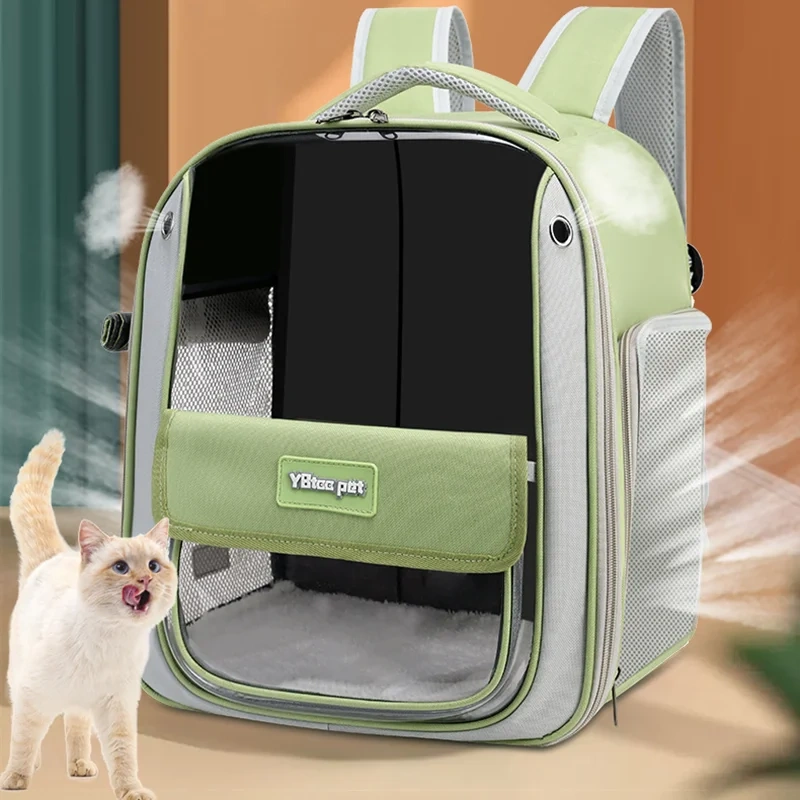 Breathable Portable Cat Carrier Transparent Large-Capacity Waterproof and Wear-Resistant Travel Backpack for Pets Foldable