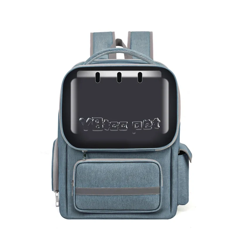 Breathable Pet Backpack Travel Hiking Outdoor Large Capacity Hands Free Adjustable Straps Portable Dog Cat Carrier Dog Car Seat