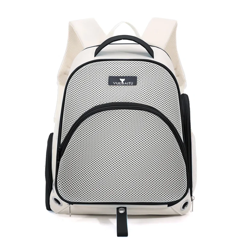 Large Capacity Pet Carrier Backpack Portable Cat Dog Travel Bag Breathable Mesh for Outdoor Use
