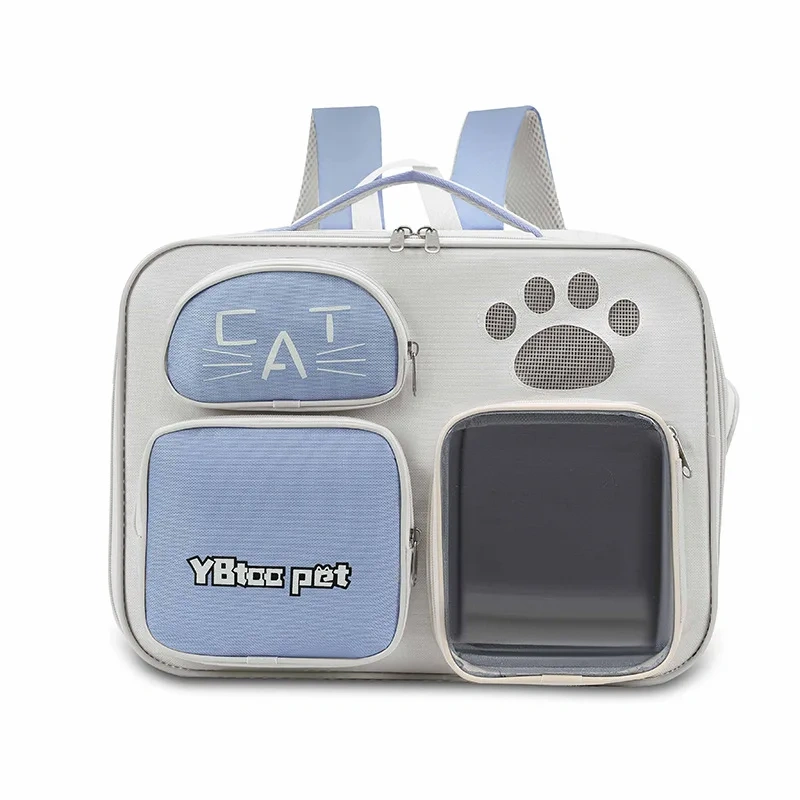 Luxury Custom Foldable Eco-Friendly Designer Breathable Print Zipper Dog & Cat Pet Backpack Travel Carrier
