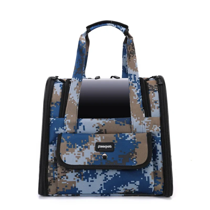 Camouflage Pet Cat Carrier Bag Outdoor Travel Backpack for Cats Small Dogs Birds Breathable Folding Pet Handbag