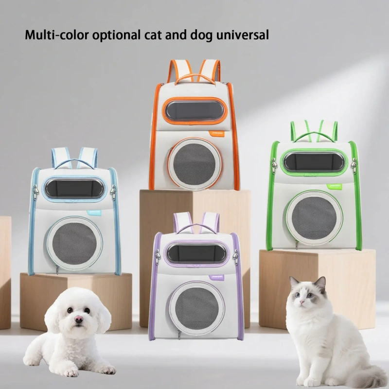 Multi-Functional Breathable Pet Backpack Spacious, Breathable & Portable Ventilated, Comfortable for Travel  with Cats and Dogs