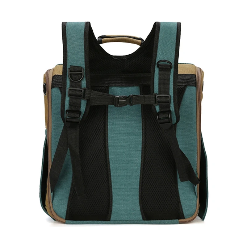 Canvas Cat Carrying Backpack Large Capacity Cats Dogs Bag Portable Pet Bag for Outdoor Activities Pets Carriers Dog Travel Bags