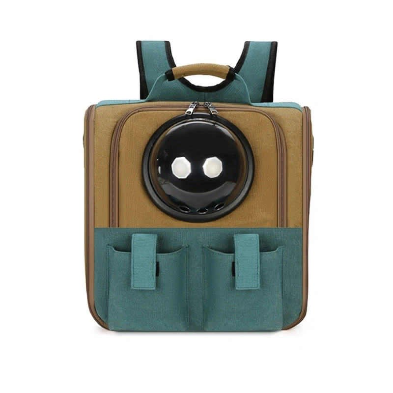 Canvas Cat Carrying Backpack Large Capacity Cats Dogs Bag Portable Pet Bag for Outdoor Activities Pets Carriers Dog Travel Bags