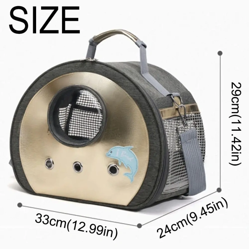 Portable Small Pet Outing Bag Clear View Breathable Chinchilla Outdoor Cage Lightweight Handheld Hamster Travel Carrier