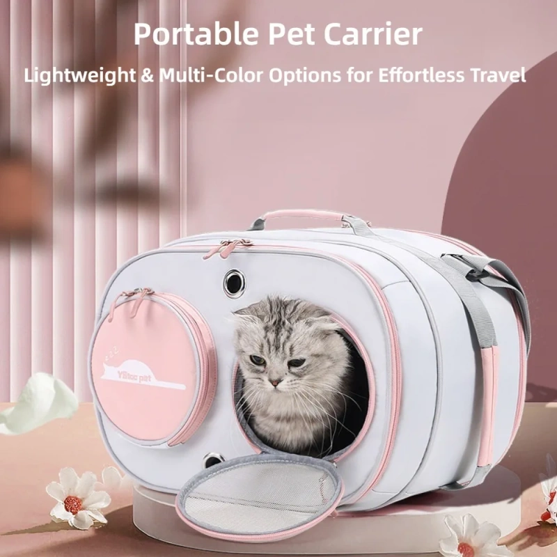Portable Breathable Cat Bag Oxford Cloth Scratch Proof Folding Pet Backpack for Travel