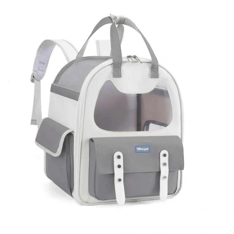 Large Capacity Pet Travel Outdoor Double Shoulder Backpack Carrier Bag Cat Handbag Breathable Foldable Bag