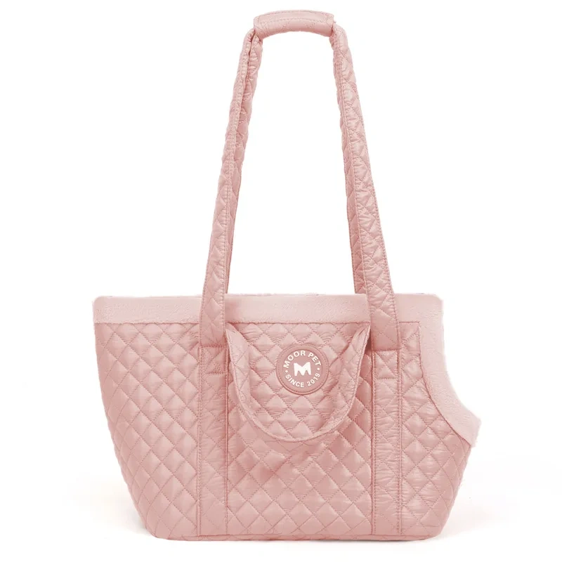 Pet Cat Tote Bag Autumn/Winter Ultra Light Quilted Cotton Pet Tote Bag Single Shoulder Cat Outdoor Bag