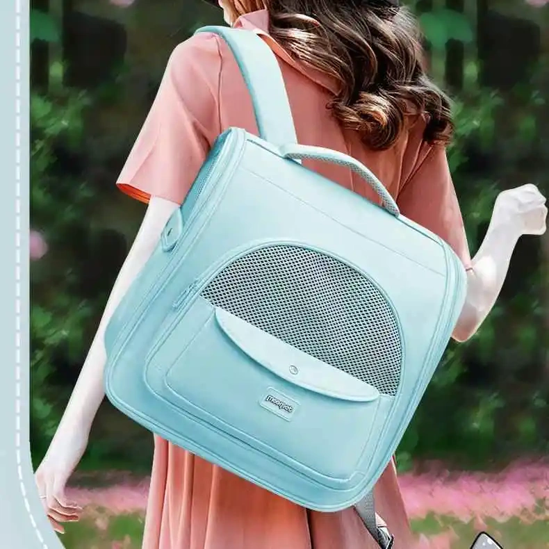 Pet Travel Backpack Crossbody Foldable Injection for Cats And Dogs Medium Small Breeds Teddy Portable Carry on Bag