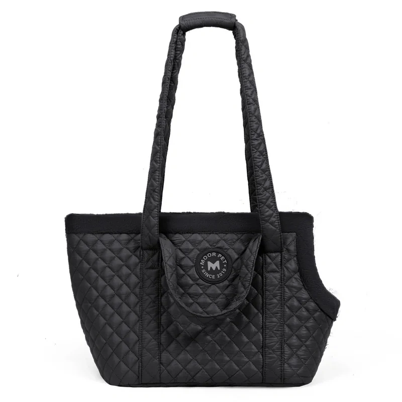 Pet Cat Tote Bag Autumn/Winter Ultra Light Quilted Cotton Pet Tote Bag Single Shoulder Cat Outdoor Bag