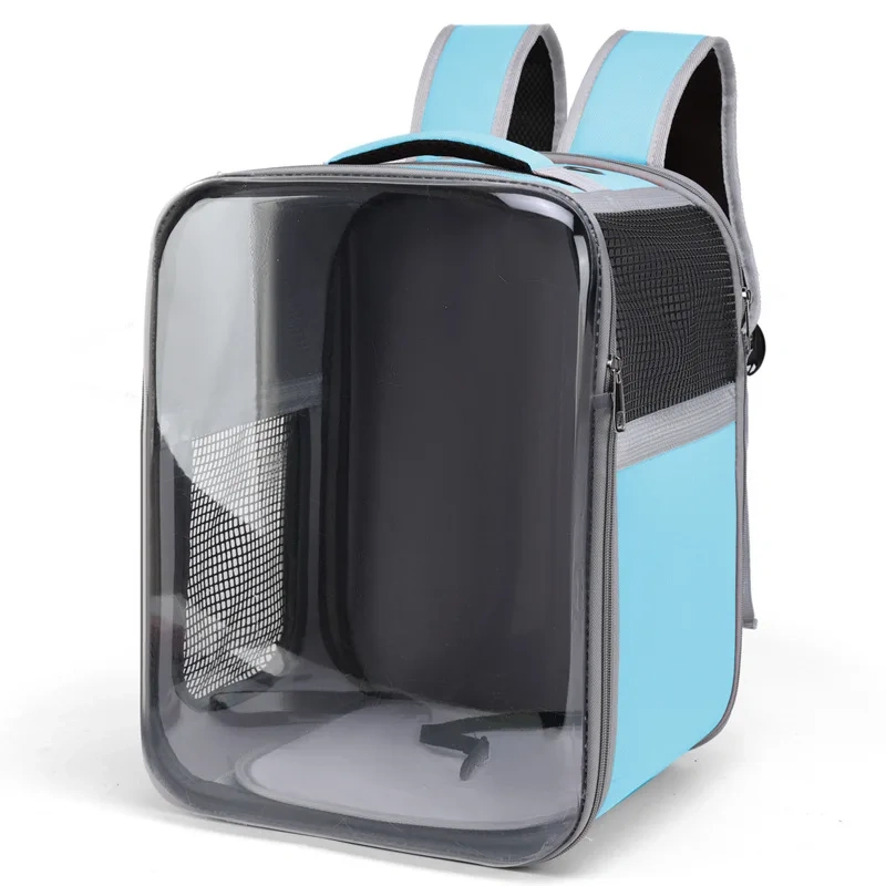 Transparent Outdoor Backpack Portable Cat Carriers Bag Breathable Pet Cats Dogs Birds Bag for Airline Approved Transport