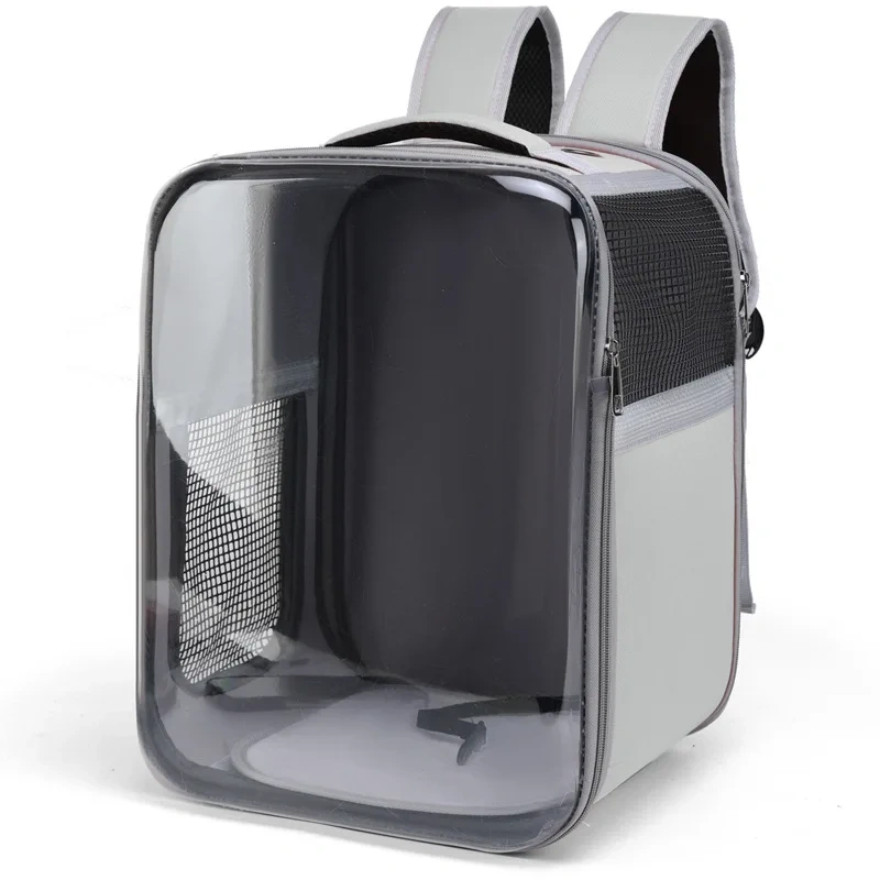 Transparent Outdoor Backpack Portable Cat Carriers Bag Breathable Pet Cats Dogs Birds Bag for Airline Approved Transport