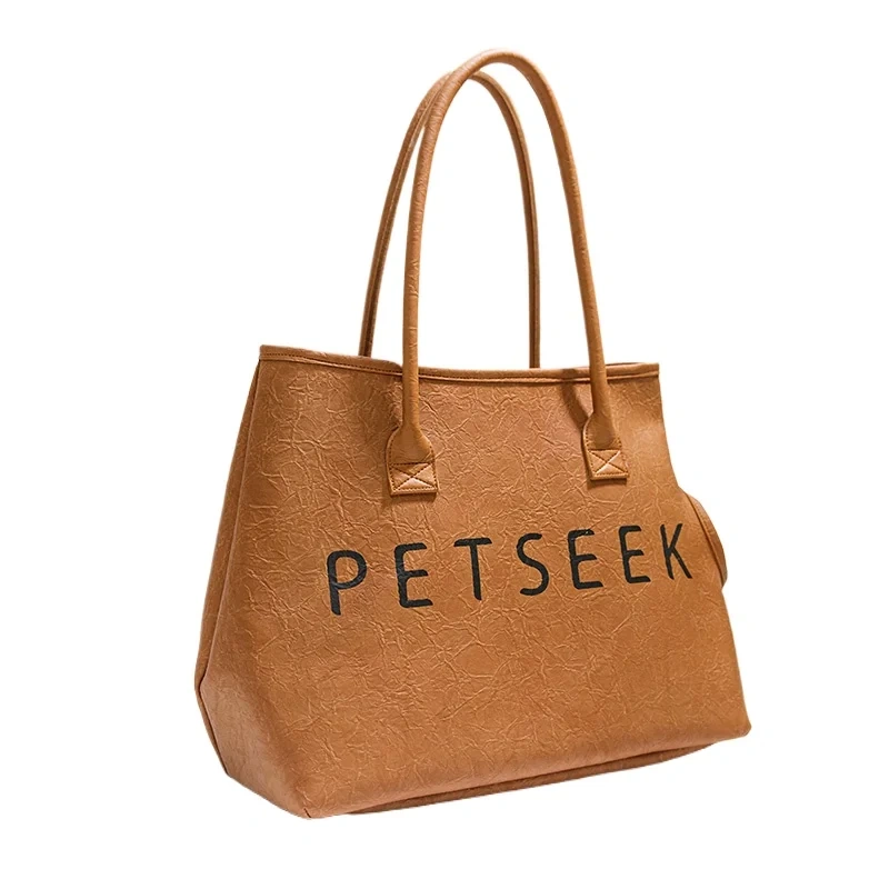 Leather Tote Pet Bag  Foldable Cat Carrier Bag  Transporte Gato Small Dog Carrier Bags  Cats Handbag puppy Accessories