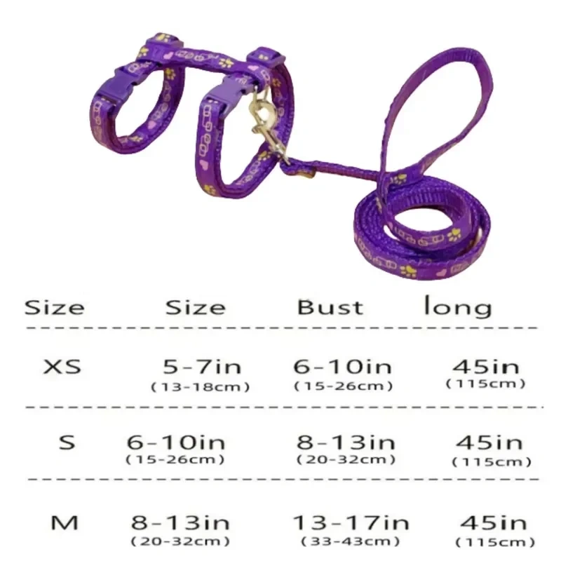 Pet Dog Collar Small Dog Cat Harness Leash Adjustable Vest Collar Puppy Outdoor Walking Chihuahua Terier Schnauzer Pet Leash