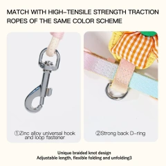 Touchdog Cat Harness Leash Set Durable Adjustable Nylon Harness Floral Pattern Soft Breathable Comfort for Small Cats Cute Style