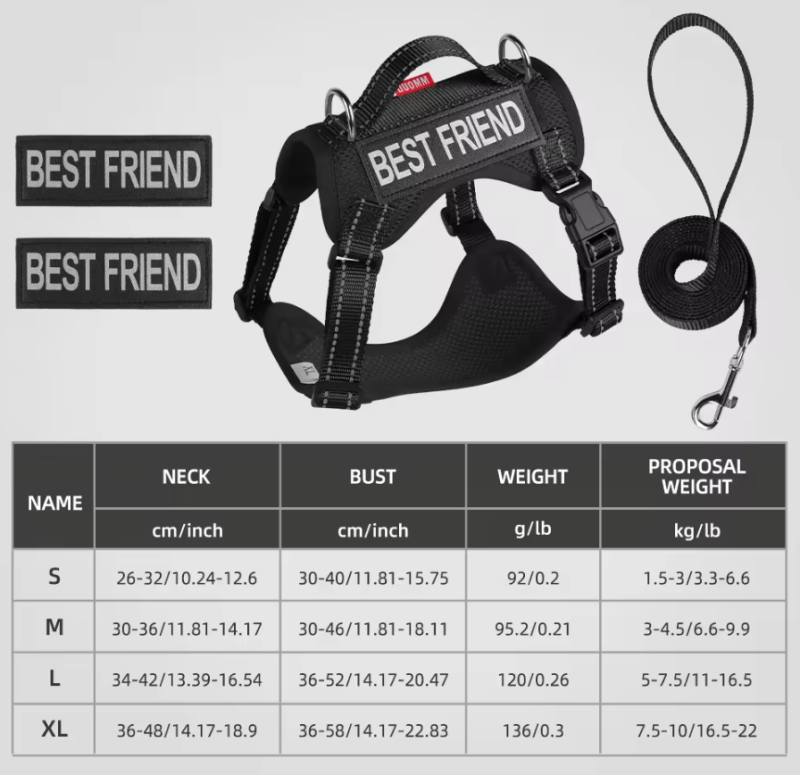 Fashion Solid Cat Dog Harness Set Reflective Nylon Mesh Pet Gear Lightweight Breathable Harness