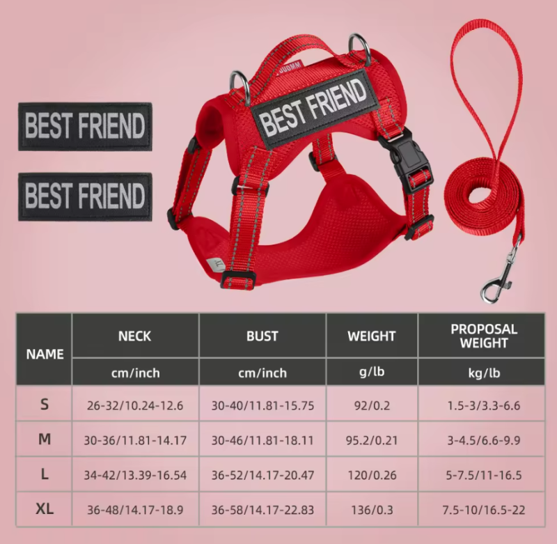 Fashion Solid Cat Dog Harness Set Reflective Nylon Mesh Pet Gear Lightweight Breathable Harness