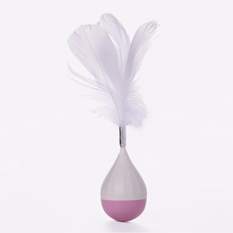 Tumbler Feather Cat Toy Interactive Entertainment Plaything Funny Boredom Relief Pet Accessory for Daily Indoor Kitten Playing