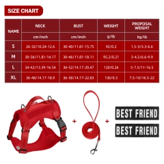 2026 Fashion Solid Cat Dog Harness Set Reflective Nylon Mesh Pet Gear Lightweight Breathable Harness