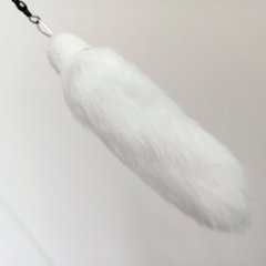 Natural rabbit fur toy tail